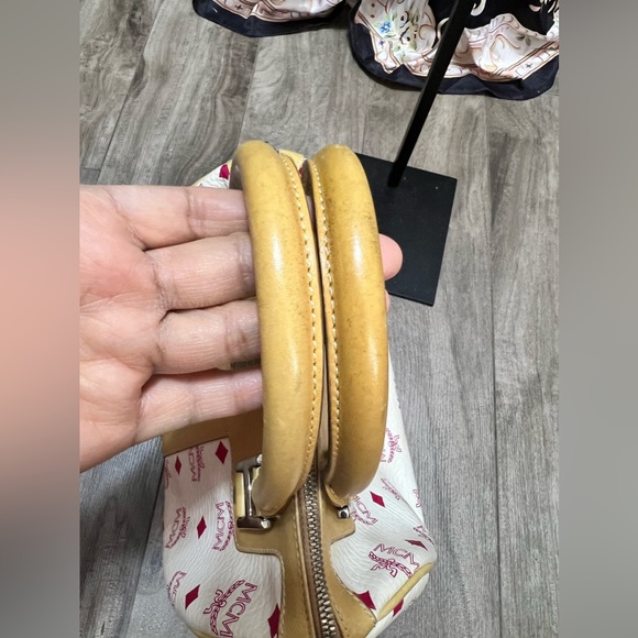 Authentic MCM Vachetta Tan White Monogram - Picture 5 of 10